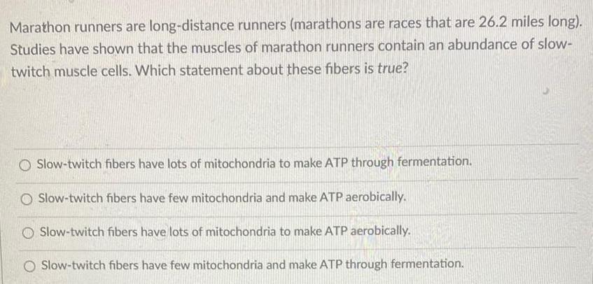 Biology unit 1 marathon runner answer key