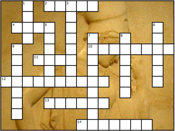 The great gods crossword answer key