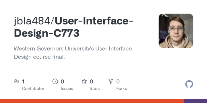 User interface design - c773