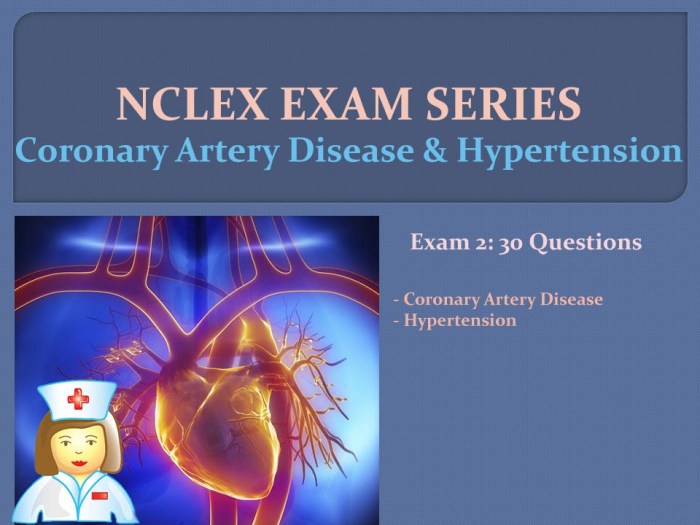 Nclex questions on coronary artery disease